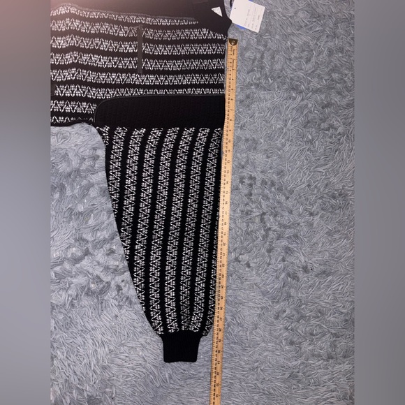 VTG Trutus Biancarra Sweater Men’s Large Leather Patchwork Knit Coogi Retro NEW - Picture 9 of 9